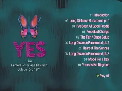 Yes - Live Hemel Hempstead Pavillion October 3rd 1971 (2014) Re-up