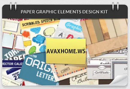 InkyDeals - Paper Elements Kit: 444 Top-Quality Items