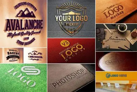 10 Photorealistic 3D Logos PSD Mockups Templates