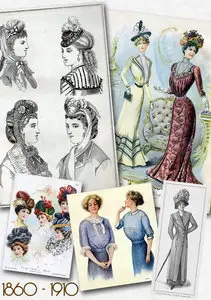 Vintage fashion pictures 1860 - 1910