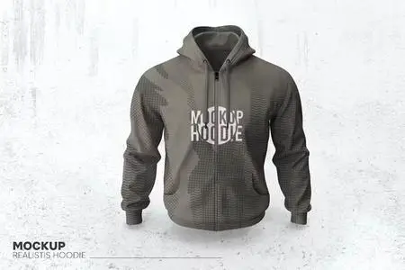 Realistic Hoodie Army PSD Mockup Template