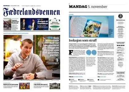 Fædrelandsvennen – 05. november 2018