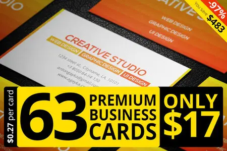 CreativeMarket - 63 Premium Business Card Templates