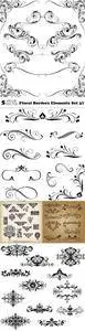 Vectors - Floral Borders Elements Set 37