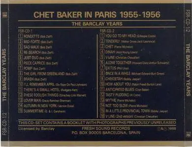 Chet Baker - Chet Baker in Paris 1955-1956 The Barclay years (1988) {Fresh Sound} (REPOST)