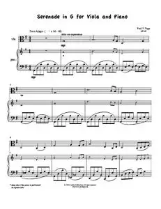 Serenade in G for Viola and Piano