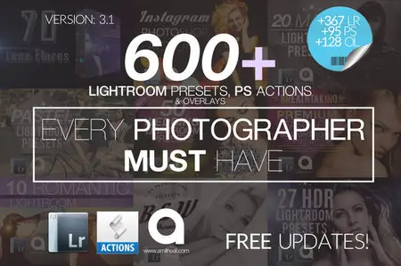 CreativeMarket - 600 LIGHTROOM Presets Mega Bundle