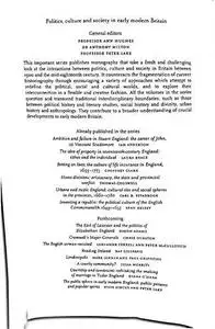 Political passions: Gender, the family and political argument in England, 1680–1714 (Politics, Culture and Society in Early Mod