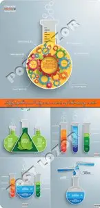 Infographics and diagram science of chemistry vector