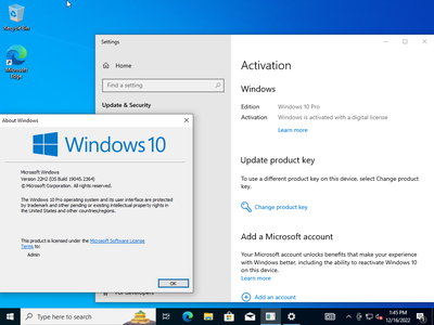 Windows 10 Pro 22H2 build 19045.2364 Preactivated (x64) Multilingual December 2022