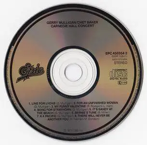 Gerry Mulligan & Chet Baker - Carnegie Hall Concert (1974) {Epic EPC 450554 2 rel 1987}