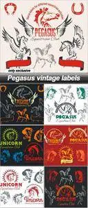 Pegasus vintage labels - 7 EPS