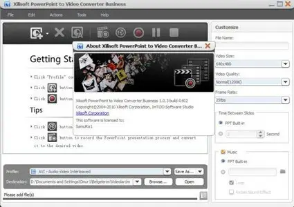 Xilisoft PowerPoint to Video Converter Business v1.0.4 Build 0419