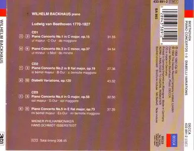 Wilhem Backhaus - Beethoven: Piano Concertos 1-5, Diabelli Variations (1992)