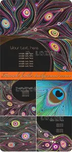 Peacock feather background vector