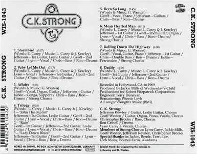 C.K. Strong - C.K. Strong (1969) [Reissue 2010]