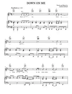 Down On Me (from the musical A Night With Janis Joplin) - Janis Joplin, Mary Bridget Davies and De'a (Piano-Vocal-Guitar