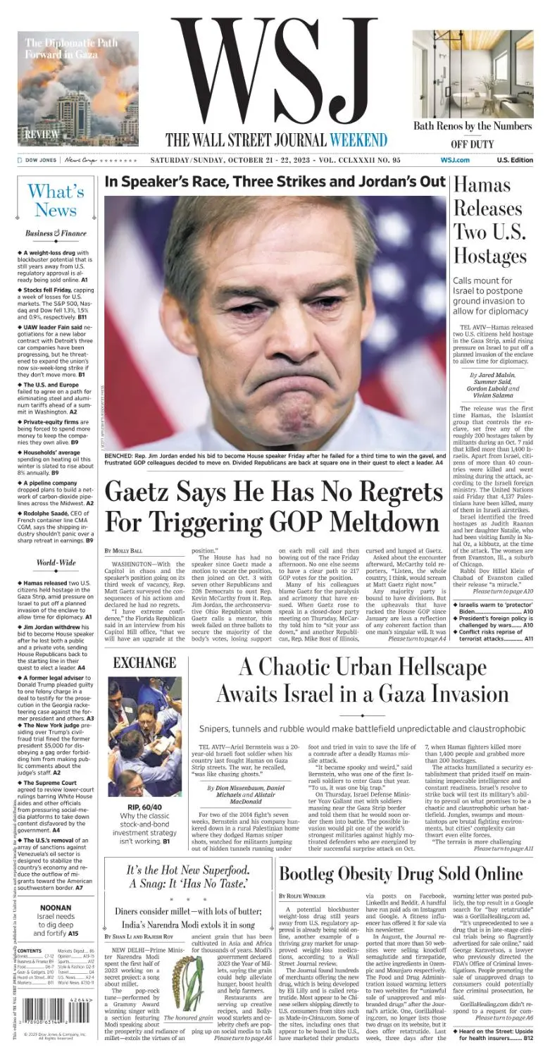 The Wall Street Journal 21 October 2023 / AvaxHome