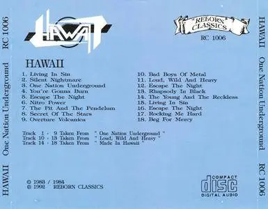 Hawaii - One Nation Underground (1983) [Reissue 1992]