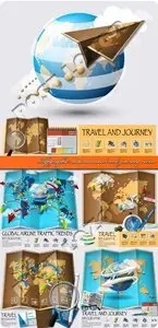 Infographic autumn travel and journey vector