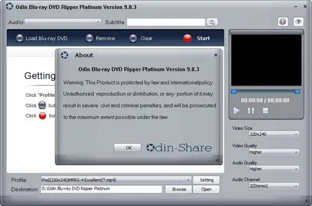 Odin Blu-ray DVD Ripper Platinum 9.8.3