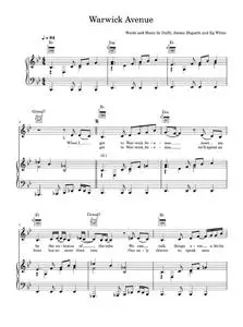 Warwick avenue - Duffy (Piano-Vocal-Guitar (Piano Accompaniment))