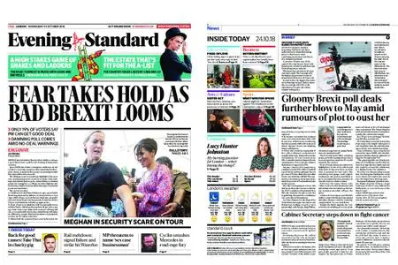 London Evening Standard – October 24, 2018