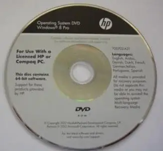 HP Windows 8 Pro x64 Multi OEM DVD