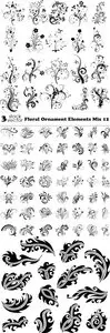 Vectors - Floral Ornament Elements Mix 12