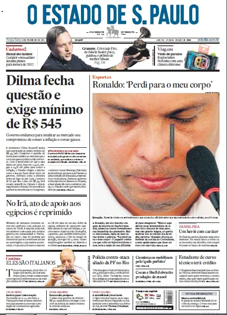 Jornal O Estado de SP em PDF, Terça, 15 de Fevereiro de 2011