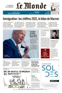 Le Monde du Vendredi 21 Janvier 2022