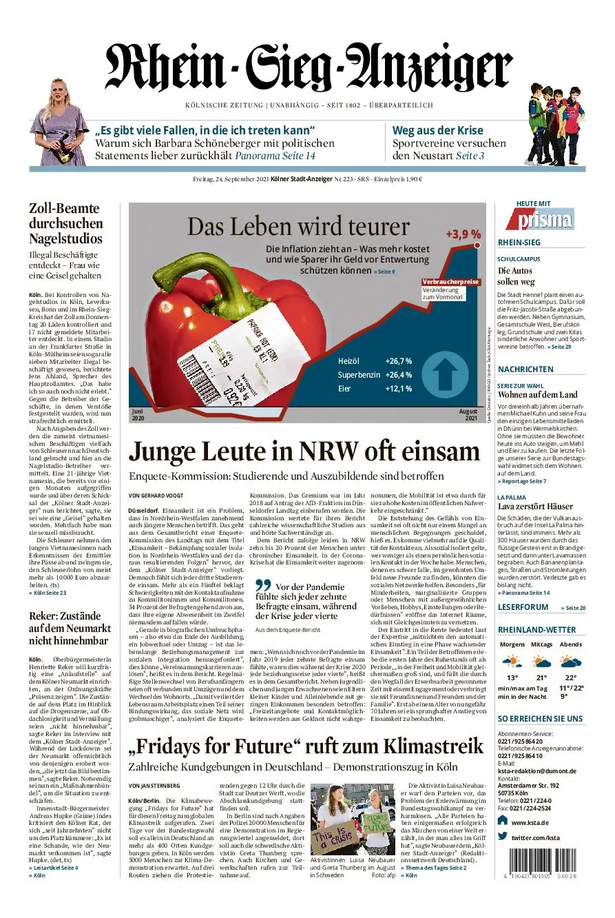 Kölner Stadt-Anzeiger Rhein-Sieg-Kreis – 24. September 2021
