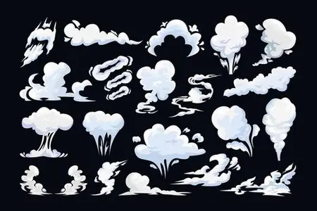 Grey Smoke Effects Illustrations