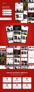 Newsly - News Portal Mobile App Design Template HL2CP8W