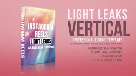 Instagram Reels Light Leaks - Vertical Transitions Pack for Stories & Shorts For DaVinci Resolve ...