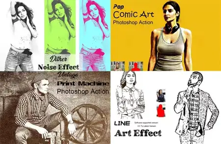 4 Modern Effects Pack - Photoshop Actions