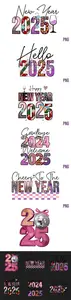 Happy New Year 2025 PNGs Collection