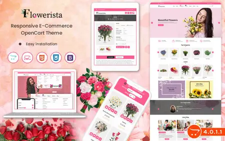 Flowerista - Elegant OpenCart 4.0.1.1 Template For Flower And Boutique Ecommerce Stores OpenCart ...