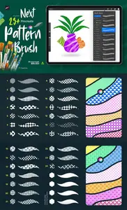 Next Pattern Brushes for Procreate