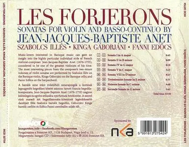 Szabolcs Illés, Kinga Gáborjáni, Fanni Edőcs - Jean-Baptiste Anet: Les Forjerons, Sonatas for violin and basso-continuo (2020)