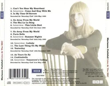 Marianne Faithfull - Live at the BBC (2008) {Decca 5307959 rec 1965-1966}