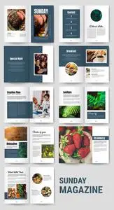 Magazine Layout with Bold Text Accents 541048962