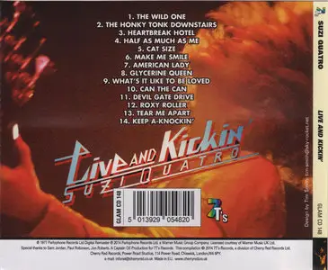 Suzi Quatro - Live And Kickin' (1977) [2014, 7T’s Records, GLAM CD 148]