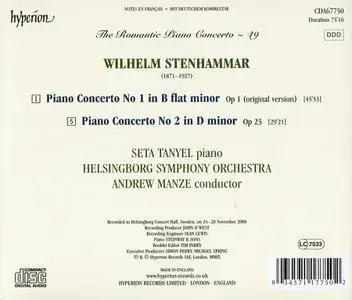 Seta Tanyel, Andrew Manze - The Romantic Piano Concerto Vol. 49: Wilhelm Stenhammar: Piano Concertos Nos. 1 & 2 (2009)