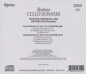 Steven Isserlis, Peter Evans - Johannes Brahms: Cello Sonatas (1985)