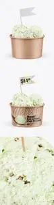 Kraft Pistachio Ice Cream Cup Mockup 36588