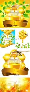 Vector - Honey backgrounds
