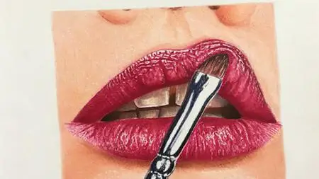 Realistic Colored Pencil Drawing: Drawing Lips & Brush
