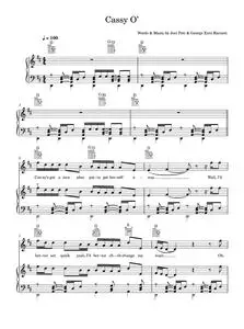 Cassy O' - George Ezra (Piano-Vocal-Guitar (Piano Accompaniment))