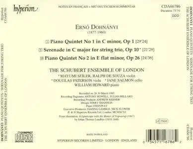 The Schubert Ensemble of London - Ernő Dohnányi: Piano Quintets, Serenade for String Trio (2012)